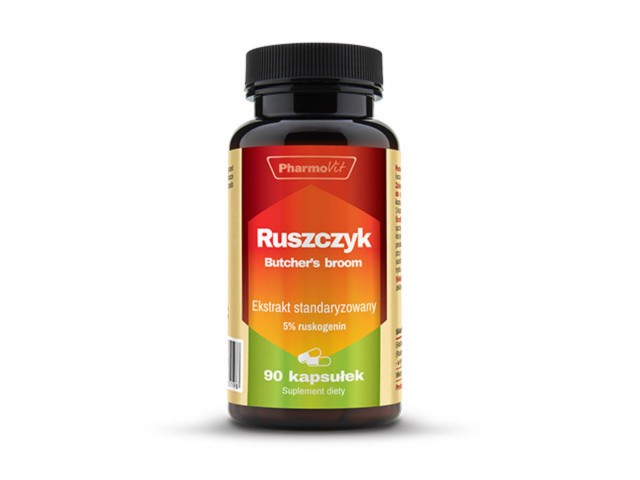 Pharmovit Ruszczyk Ekstrakt standaryzowany 5% ruskogenin interakcje ulotka kapsułki - 90 kaps.