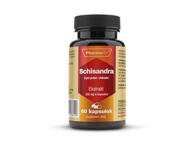 Pharmovit Schisandra Cytryniec Chiński 300 mg w kapsułce interakcje ulotka kapsułki - 60 kaps.