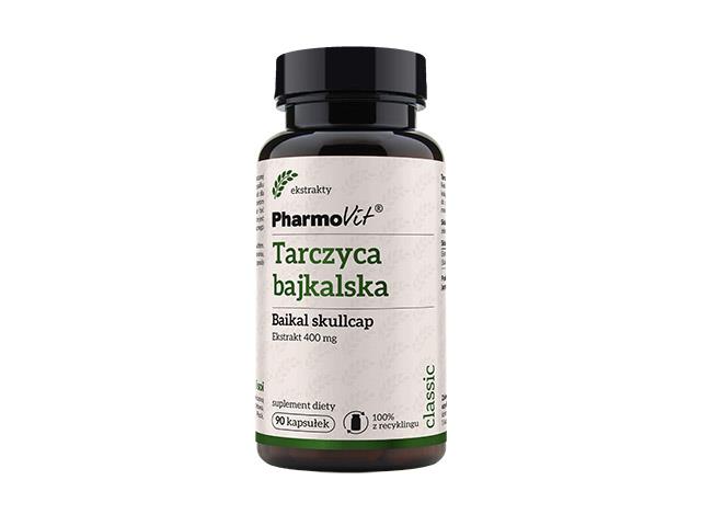 Pharmovit Tarczyca Bajkalska Baikal Skullcap 400 mg Ekstrakt interakcje ulotka kapsułki  90 kaps.