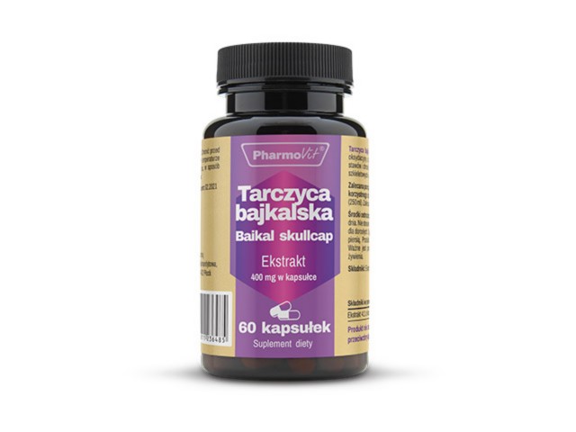 Pharmovit Tarczyca bajkalska Baikal skullcap Ekstrakt 400,00 mg interakcje ulotka kapsułki - 60 kaps.