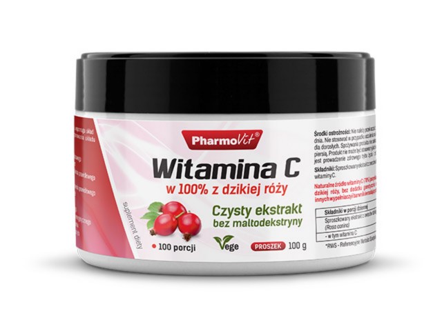 PHARMOVIT Witamina C w 100% z dzikiej róży interakcje ulotka proszek - 100 g