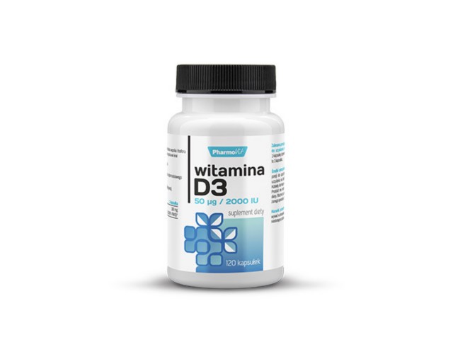 Pharmovit Witamina D3 50 mcg/2000 IU interakcje ulotka kapsułki - 120 kaps.