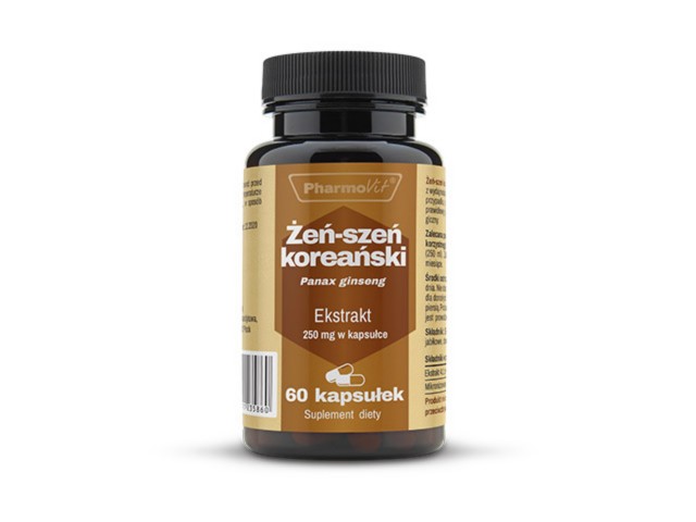 Pharmovit Żeń-Szeń Koreański 250 mg Ekstrakt interakcje ulotka kapsułki - 60 kaps.