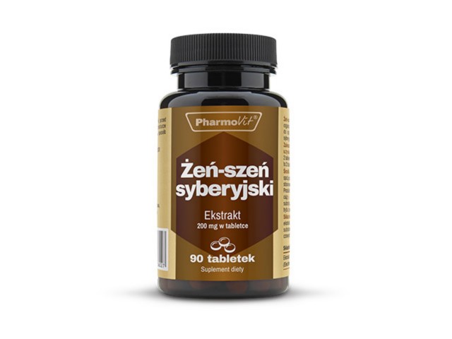 PHARMOVIT Żeń-szeń syberyjski Ekstrakt 200 mg interakcje ulotka tabletki - 90 tabl.