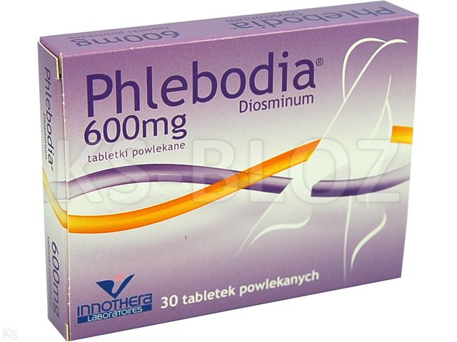 Phlebodia interakcje ulotka tabletki powlekane 600 mg 30 tabl. (2 blist. po 15 tabl.)