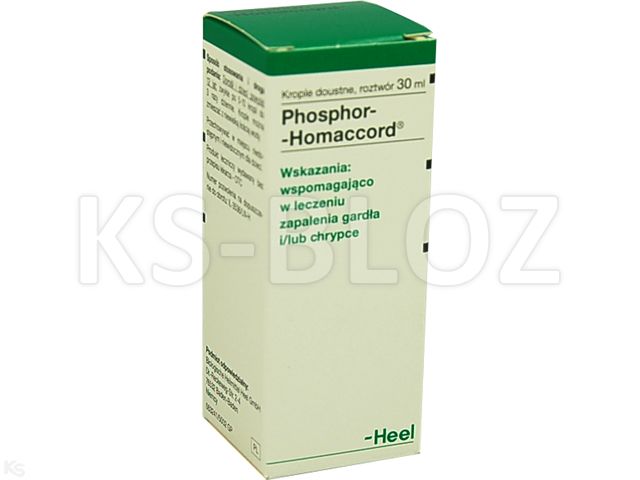 Phosphor-Homaccord -Chrypa interakcje ulotka krople doustne - 30 ml (but.)