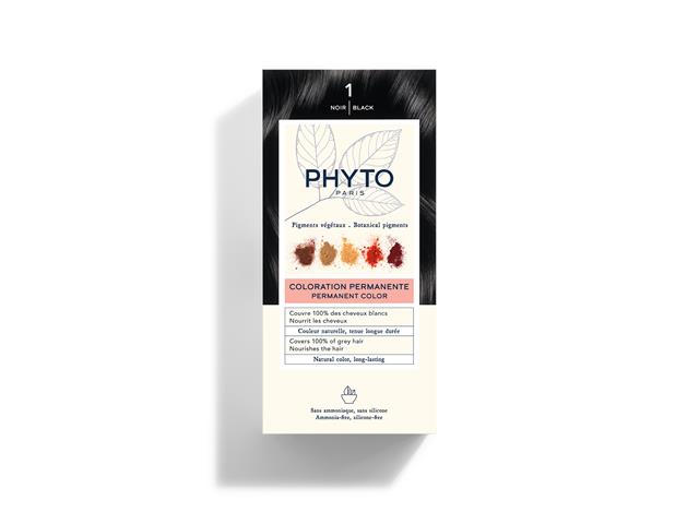 Phyto Color Farba do włosów czarny 1 interakcje ulotka farba do włosów - 50 ml (+ 50 ml + 12 ml)