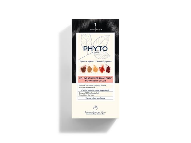 Phyto Color Farba do włosów czarny 1 interakcje ulotka farba do włosów  50 ml (+ 50 ml + 12 ml)