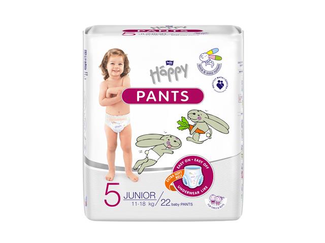 Piel-m. BELLA BABY HAPPY PANTS Junior 11-18kg interakcje ulotka   22 szt.