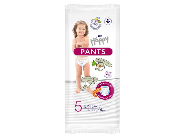 Piel-m. BELLA BABY HAPPY PANTS Junior 11-18kg interakcje ulotka   4 szt.