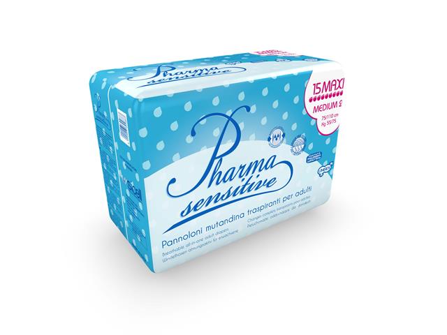 Piel-m. PHARMA SENSITIVE Medium Maxi oddych.d/dor. interakcje ulotka pielucho-majtki - 15 szt.
