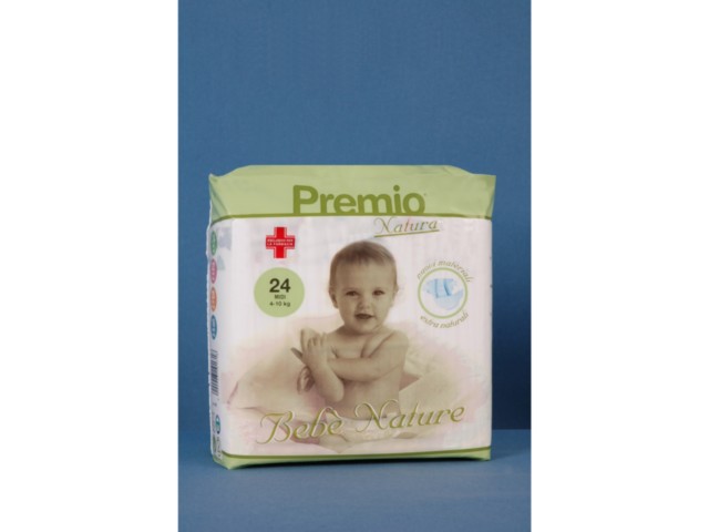 Piel-m. Premio Natura MIDI 4-10 kg interakcje ulotka pielucho-majtki  24 szt.