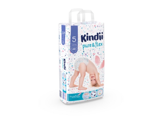 Pieluchy jednorazowe Kindii Junior rozmiar 5 (11-20kg) interakcje ulotka pielucha - 48 szt.