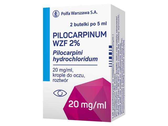 Pilocarpinum WZF 2% interakcje ulotka krople do oczu, roztwór 20 mg/ml 10 ml | 2 x 5ml