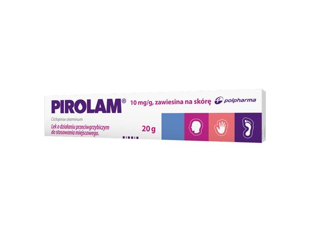 Pirolam interakcje ulotka zawiesina na skórę 10 mg/g 20 g (tub.)