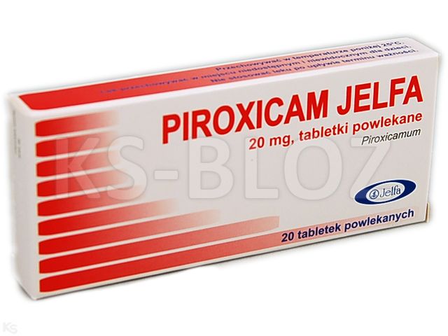 Piroxicam Jelfa interakcje ulotka tabletki powlekane 20 mg 20 tabl.