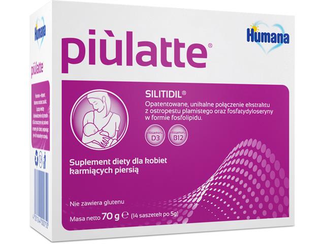 Piulatte interakcje ulotka proszek - 14 sasz. po 5 g