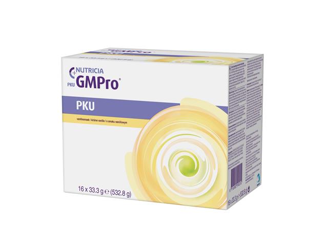 PKU GMPro smak waniliowy 33,3Gx16 interakcje ulotka proszek  16 sasz. po 33.3 g