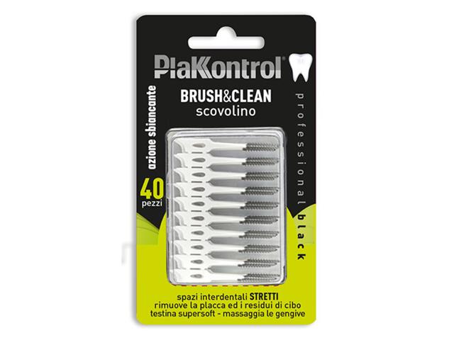 PLAKKONTROL BRUSH & CLEAN CARBON Szczoteczka międzyzębowa interakcje ulotka szczotka  40 szt.