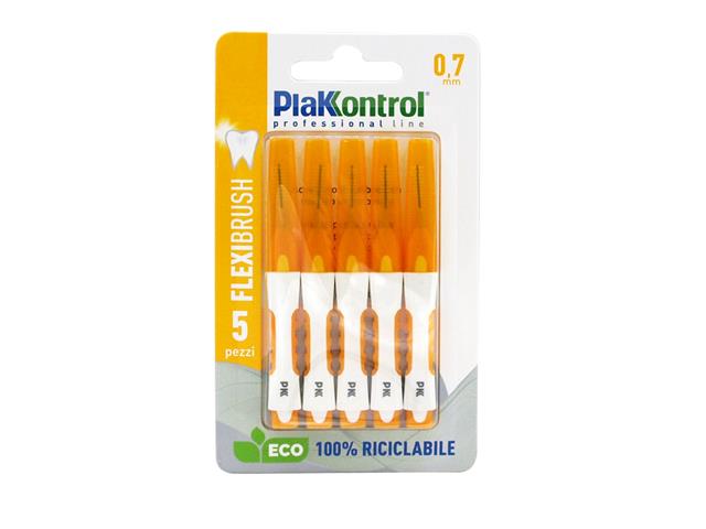 PLAKKONTROL FLEXIBRUSH Szczoteczka międzyzębowa 0,7 mm interakcje ulotka szczotka - 5 szt.
