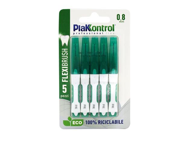 PLAKKONTROL FLEXIBRUSH Szczoteczka międzyzębowa 0,8 mm interakcje ulotka szczotka - 5 szt.
