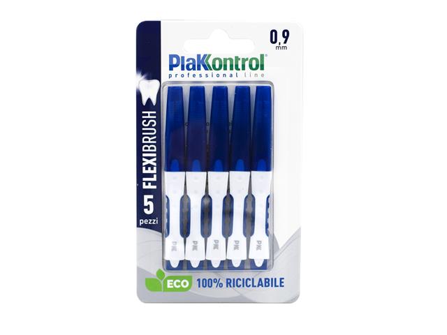 PLAKKONTROL FLEXIBRUSH Szczoteczka międzyzębowa 0,9 mm interakcje ulotka szczotka - 5 szt.