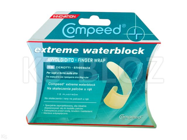 Plast.COMPEED EXTR.WATERBLOCK n/skal.palców interakcje ulotka plaster - 12 szt.
