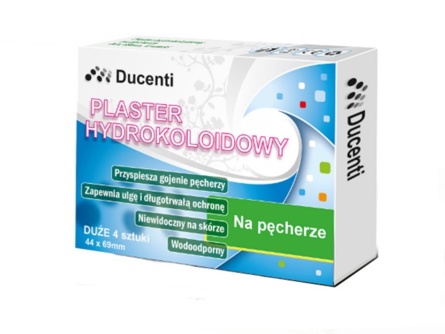 Plast.hydrokoloidowy DUCENTI na pęcherze 44 x 69mm duże interakcje ulotka plaster - 4 szt.