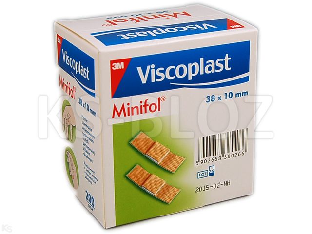 Plast.Minifol 38 x 10mm interakcje ulotka plaster - 200 szt.