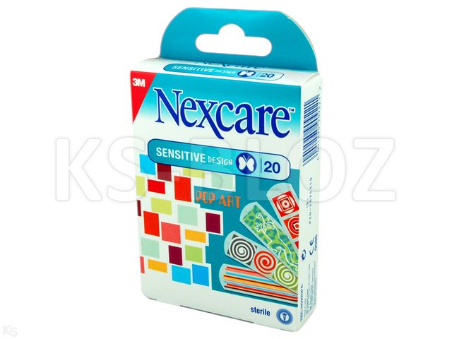 Plast.Nexcare Sensitive Design Pop Art steryl. interakcje ulotka   20 szt.