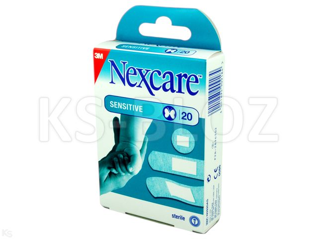 Plast.Nexcare Sensitive steryl. interakcje ulotka   20 szt.