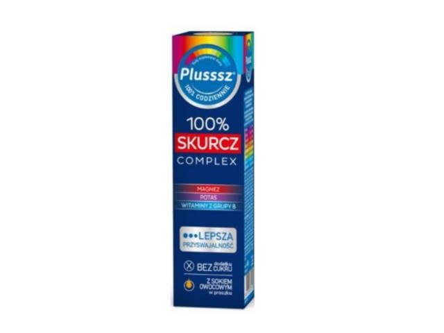 Plusssz 100% Skurcz Complex interakcje ulotka tabletki musujące  20 tabl.