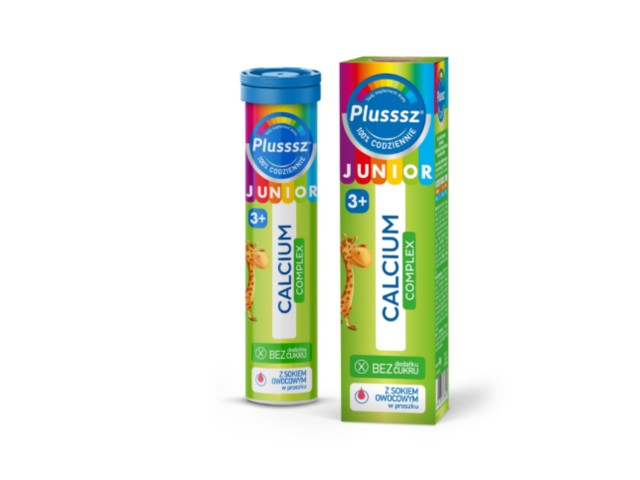 Plusssz Junior Calcium Complex interakcje ulotka tabletki musujące - 20 tabl.