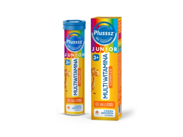 Plusssz Junior Multiwitamina Complex interakcje ulotka tabletki musujące  20 tabl.