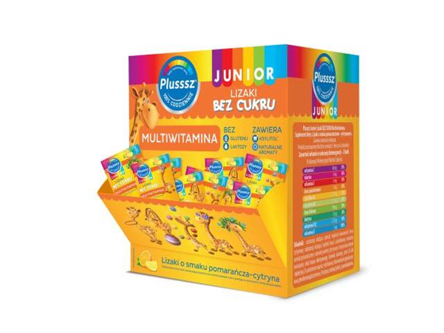 Plusssz Junior Multiwitamina Lizaki bez cukru interakcje ulotka lizaki  50 szt. (pudeł.)