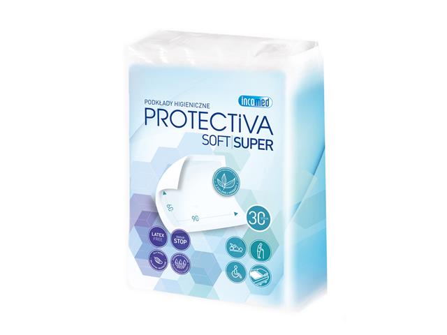 Podkł.higieniczne PROTECTIVA SOFT SUPER 60x90 chłonność 1150 ml interakcje ulotka podkład - 30 szt.