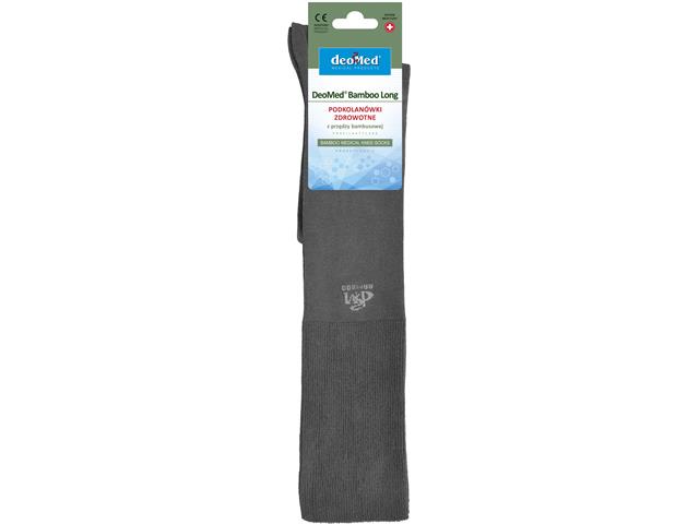 Podkol. DEOMED BAMBOO LONG rozm. 39-42 szare ciemne interakcje ulotka skarpeta - 1 szt. (para)