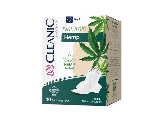 Podp. CLEANIC Naturals Organic Cotton&Hemp Night interakcje ulotka   10 szt.