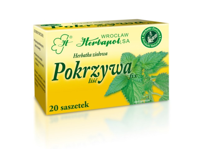 Pokrzywa Fix interakcje ulotka herbata  20 sasz. po 1,5 g