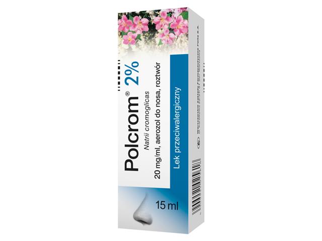 Polcrom 2% interakcje ulotka aerozol do nosa, roztwór 20 mg/ml 15 ml | butelka