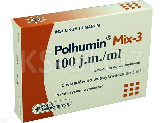 Polhumin Mix-3 interakcje ulotka zawiesina do wstrzykiwań 100 j.m./ml 