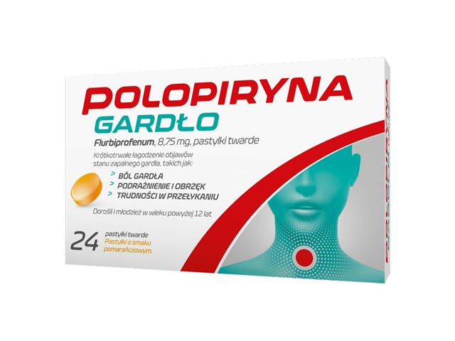 Polopiryna Gardło interakcje ulotka pastylki twarde 8,75 mg 24 pastyl.