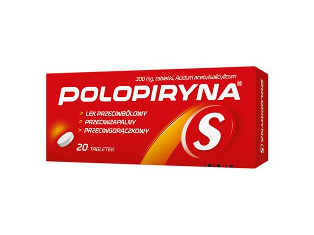 Polopiryna S interakcje ulotka tabletki 300 mg 20 tabl. | (2 blist. po 10 tabl.)