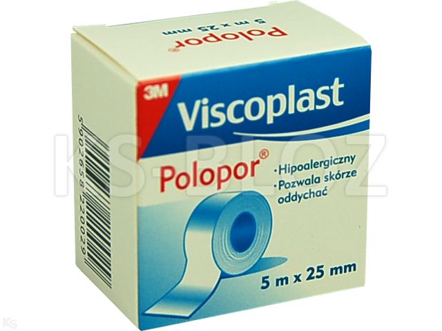 Polopor Plaster 5 m x 25 mm interakcje ulotka   1 szt.