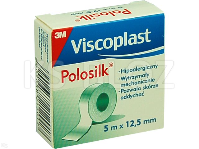 Polosilk Plaster jedwabny na rolce 5 m x 12,5 mm interakcje ulotka   1 szt.