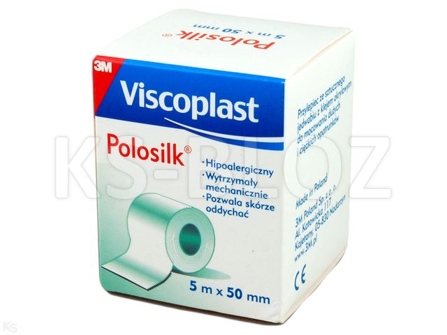 Polosilk Plaster jedwabny na rolce 5 m x 5 cm interakcje ulotka plaster  1 szt.