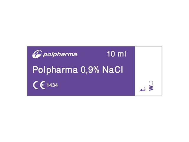 Polpharma 0,9% NaCl Roztwór do stosowania zewnętrznego sterylny izotoniczny interakcje ulotka   100 amp. po 10 ml