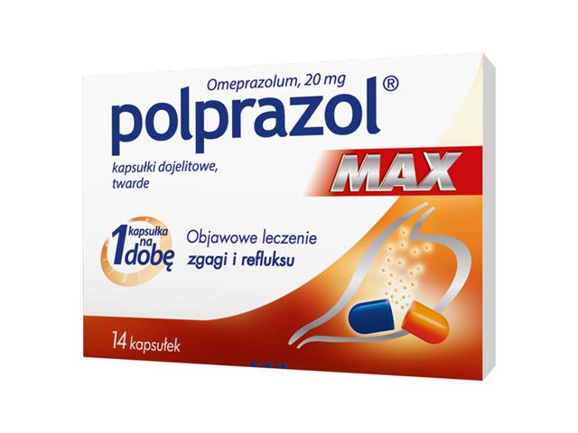 Polprazol Max interakcje ulotka kapsułki dojelitowe twarde 20 mg 14 kaps. | blister