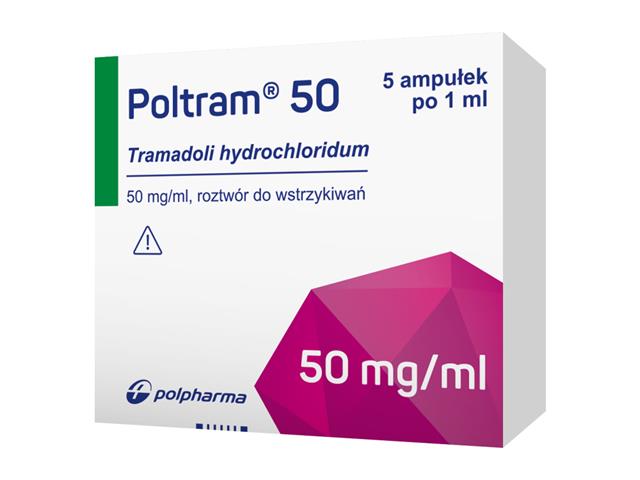 Poltram 50 interakcje ulotka roztwór do wstrzykiwań 50 mg/ml 5 amp. po 1 ml