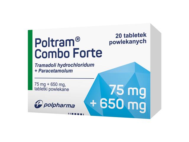 Poltram Combo Forte interakcje ulotka tabletki powlekane 75mg+650mg 20 tabl.